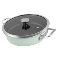 Сотейник с ручками и крышкой, 28 см, сталь, стеклоэмаль, мятный, серия Nordic Mint, VITRINOR, Испания_00820500053159155007.jpg