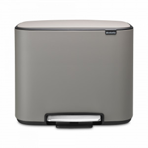 Контейнер для мусора с педалью, 3 х 11 л, нержавеющая сталь, серый, серия BO PEDAL BIN, BRABANTIA, Бельгия, Мусорные ведра на кухню