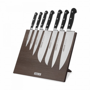 Набор кухонных ножей, 7 штук, на магнитной композитной подставке ComposeEat (темное дерево), серия Opera, ARCOS, Испания, Наборы кухонных ножей Arcos