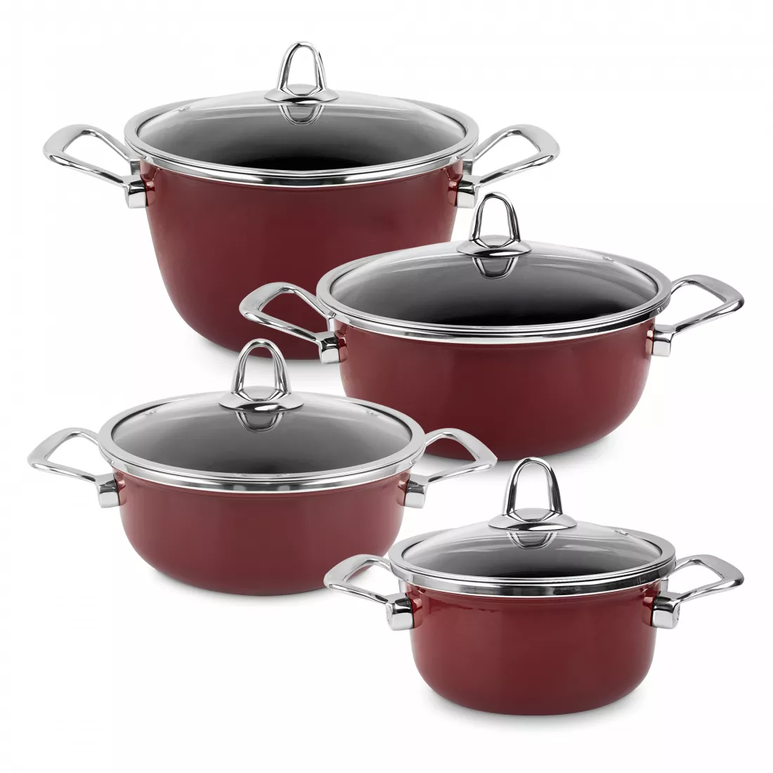 CORE2 KOCHSTAR, Набор из 4х эмалированных кастрюль, материал сталь