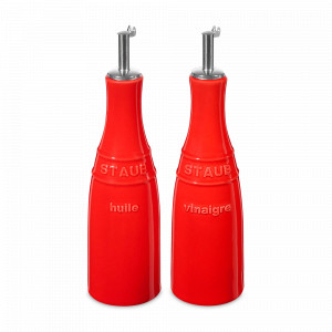 Набор для масла и уксуса, 250 мл, керамика, красный, STAUB, Франция, STAUB (Франция)