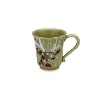 Кружка Green, 320 мл, керамика, декор, серия Deer Friends, COSTA NOVA, Португалия