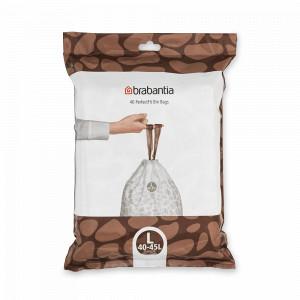 Пакет для мусора L, 40 штук, 40-45 л, полиэтилен, BRABANTIA, Бельгия, Пакеты для мусора BRABANTIA