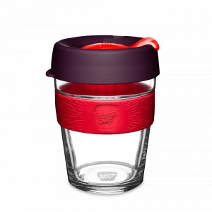 Кружка дорожная Red Bells M, объем: 340 мл, материал: закаленное стекло, серия Brew, KEEPCUP, Австралия, KEEPCUP (Австралия)