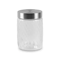 Банка для хранения, 1.3 л, стекло, нержавеющая сталь, HOMEFEEL, Россия, 