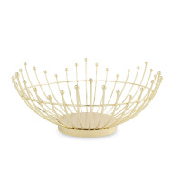 Корзина для фруктов «Бусины», 27 см, металл, золотистый, серия Spin, ANNA LAFARG, Китай