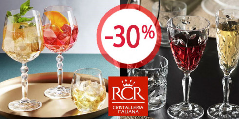 Скидка -30% на итальянское стекло RCR