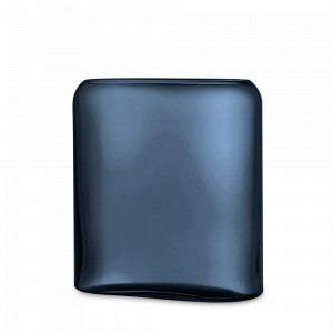 Ваза прямоугольная Слои, 27.6 см, хрусталь, голубая, NUDE GLASS, Турция, NUDE GLASS (Турция)