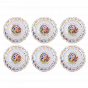 Набор из 6-ти подстановочных тарелок Мадонна, 27 см, фарфор, перламутр, серия Мария-Тереза, REPAST, Чехия, Тарелки REPAST