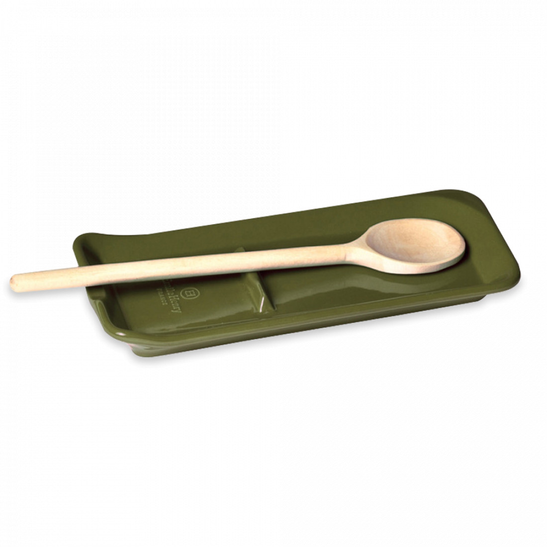 Подставка для ложки, керамика, 22,5 x 10 см, зеленый, серия Natural Chic, EMILE HENRY, Франция