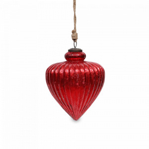 Украшение новогоднее Луковка подвес, 22 см, стекло, красный, ROOMERS FURNITURE, Нидерланды, ROOMERS FURNITURE (Нидерланды)