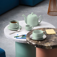 Чайник заварочный с колпаком, 700 мл, на 4 чашки, фарфор, нержавеющая сталь, зеленый, серия Salam, GUY DEGRENNE, Франция_00811390044968255791.jpg