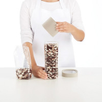 Набор контейнеров для сыпучих продуктов, 5 предметов, пластик, силикон, бежевый, серия Flip Storage, LEKUE, Испания_00817020063618142205.jpg