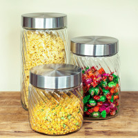 Банка для хранения, 0.8 л, стекло, нержавеющая сталь, HOMEFEEL, Россия_00820010062286864649.jpg