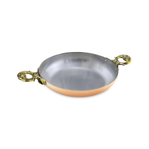 Сковорода с двумя ручками «Овощи», 18 см, 600 мл, медь, серия Медная посуда, Кольчугинский Мельхиор, Россия, Сковороды