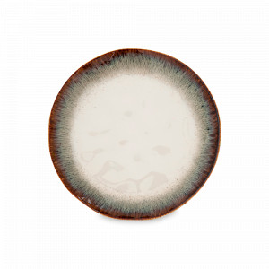 Тарелка закусочная , 21 см, фарфор, коричневый, серия Nuances, EASY LIFE (R2S), Италия, Тарелки закусочные фарфоровые