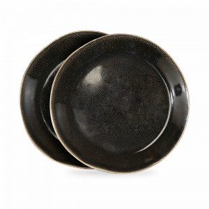 Набор из 2-х закусочных тарелок, 22 см, керамика, черный, серия Nature, SAGAFORM, Швеция, SAGAFORM (Швеция)