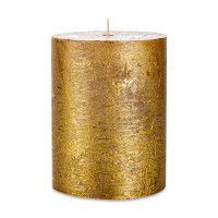Свеча цилиндрическая, 13 см, золотистый металлик, Luz Your Senses, Бельгия