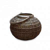 Подсвечник для интерьерной свечи BLACK GOLD, 16 см, стекло, металл, коричневый металлик, ROOMERS FURNITURE, Нидерланды