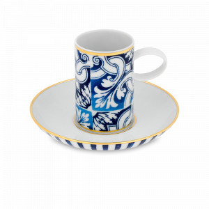 Пара кофейная для эспрессо, 100 мл, фарфор, декор, серия Transatlantica, VISTA ALEGRE, Португалия, VISTA ALEGRE (Португалия)