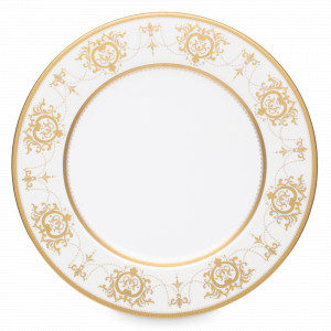 Тарелка подстановочная, 30 см, костяной фарфор, белый, золотой, серия Золотая тиара, NARUMI, Япония, NARUMI (Япония)
