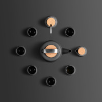 Набор сахарница и молочник, 200 мл, фарфор, пробка, черный, серия Nicola, VIVA Scandinavia, Дания_00803040055382053374.jpg