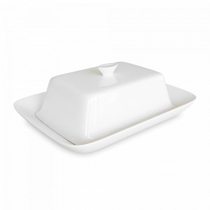 Масленка , 18 х 14 см, фарфор, белый, серия Classic, KITCHEN CRAFT, Великобритания, Икорницы, масленки