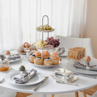 Этажерка трехъярусная Apus, 40 см, нержавеющая сталь, посеребрение, EDZARD, Германия_00818940080636891797.jpg