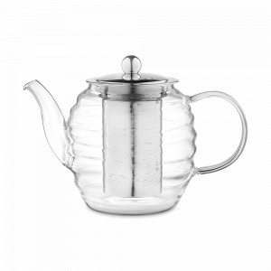 Чайник заварочный с фильтром, 800 мл, боросиликатное стекло, нержавеющая сталь, прозрачный, серия Serenity, LIBERTY JONES, Россия, Чайники заварочные