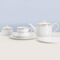 Сервиз чайный на 6 персон Аррис, 21 предмет, костяной фарфор, белый, золотистый, серия Emily, ANNA LAFARG, Китай_00817070037562038908.jpg
