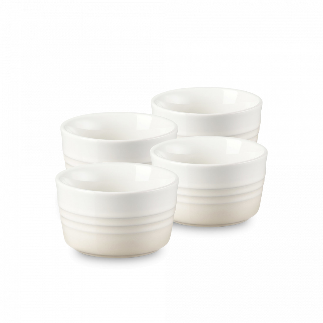 Набор из 4-х рамекинов, керамика, 100 мл, бежевый, серия Meringue, LE CREUSET, Франция