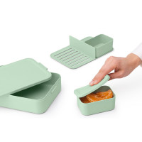 Ланч-бокс Bento большой, 25.5 х 16.7 см, пластик, мятный, серия Make & Take, BRABANTIA, Бельгия_00812680051490549129.jpg