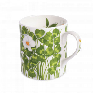 Кружка, 400 мл, костяной фарфор, белый, зеленый, серия Freedom, TAITU, Италия, Большие кружки