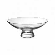 Блюдо сервировочное на ножке Силуэт, 22 см, хрустальное стекло, NUDE GLASS, Турция, NUDE GLASS (Турция)