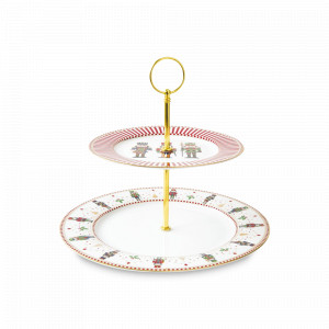 Этажерка двухъярусная, 19 х 27 см, фарфор, серия Щелкунчик, EASY LIFE (R2S), Италия, Этажерки и вазы для фруктов