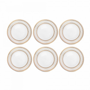 Набор из 6-ти обеденных тарелок, 27 см, фарфор, декор, серия Максим, MIX&amp;MATCH HOME, Китай, MIX & MATCH (Народная Республика Бангладеш)