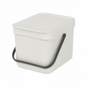 Контейнер для мусора, 6 л, пластик, светло-серый, серия SORT GO, BRABANTIA, Бельгия, Мусорные ведра SORT&GO BRABANTIA