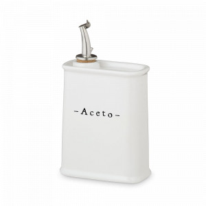 Бутылка для уксуса, 250 мл, керамика, белый, серия Bianca Easy, NUOVA CER, Италия, Bianca Easy NUOVA CER