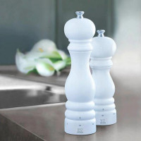 Деревянная мельница для перца 18 см, белая лакированная, серия Paris Laque Blanc, PEUGEOT, Франция_00776270042733919822.jpg
