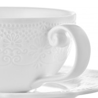 Пара чайная Emily, 250 мл, фарфор, белый, WALMER, Великобритания_00812230042735573638.jpg