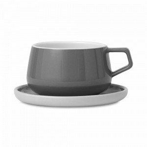 Пара чайная Ella, 250 мл, фарфор, ерый, серия Classic, VIVA Scandinavia, Дания, Чайные пары 250 мл