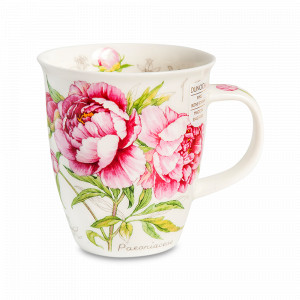 Кружка «Пион», 480 мл, костяной фарфор, декор, серия Nevis, DUNOON, Великобритания, DUNOON (Великобритания)