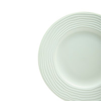Тарелка обеденная, 27 см, фарфор, мятный, рельеф, серия Волна, DECOR DE TABLE, Россия_00818940064049376413.jpg