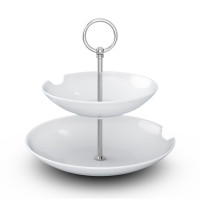 Этажерка двухъярусная, высота: 25 см, материал: фарфор, цвет: белый, серия With bite, TASSEN, Германия_00806300053416699615.jpg