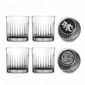 Набор из 6-ти бокалов для виски MAORI, 360 мл, хрустальное стекло, серия Bicchieri, RCR, Италия, Стаканы для виски RCR