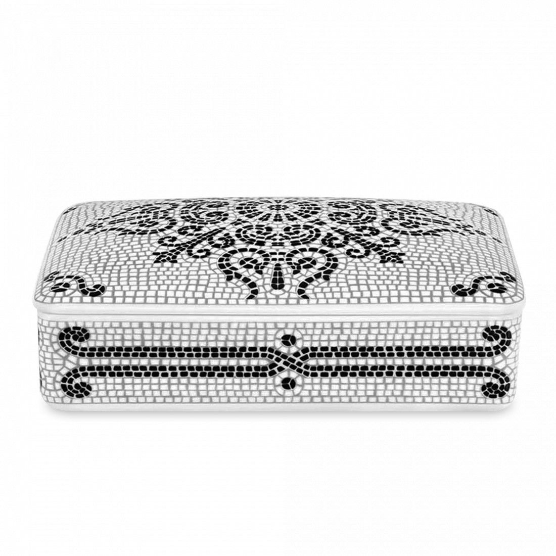 Шкатулка Card Box, 11 х 15 см, фарфор, белый, черный, серия Calcada Portuguesa, VISTA ALEGRE, Португалия