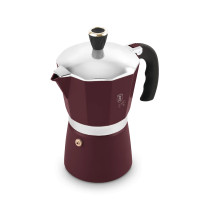 Кофеварка гейзерная, 150 мл на 3 чашки, пластик, матовый бордо, серия Leonardo, BERLINGER HAUS, Венгрия