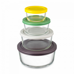 Набор из 4-х контейнеров для запекания и хранения, 236 мл, 472 мл, 944 мл, 1,6 л, боросиликатное стекло, мультиколор, SMART SOLUTIONS, Россия, SMART SOLUTIONS (Россия)