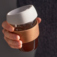 Кружка дорожная Cozy Cup, 350 мл, боросиликатное стекло, силикон, светло-серый, SMART SOLUTIONS, Россия_00818840049075447248.jpg