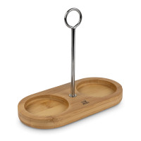 Подставка для мельниц с ручкой, 18.7 см, бамбук, цвет: светлое дерево, серия Linea, PEUGEOT, Франция